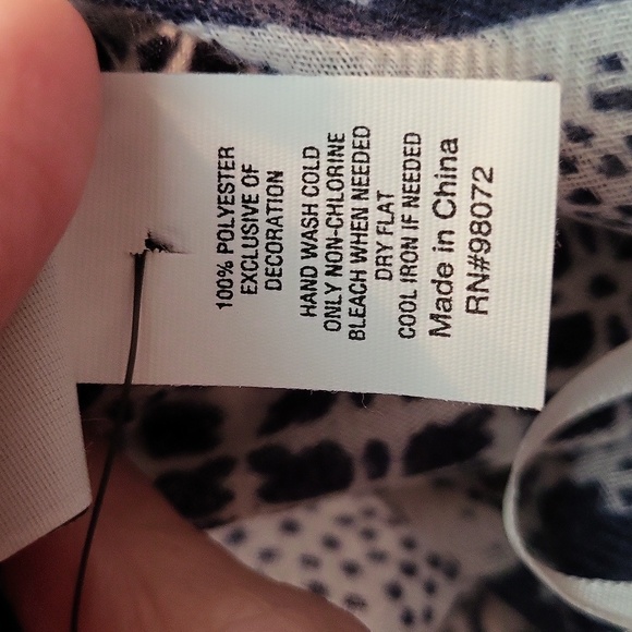 Sonoma Women's Bohemian Blue & White Kimono, NWT - Picture 4 of 4